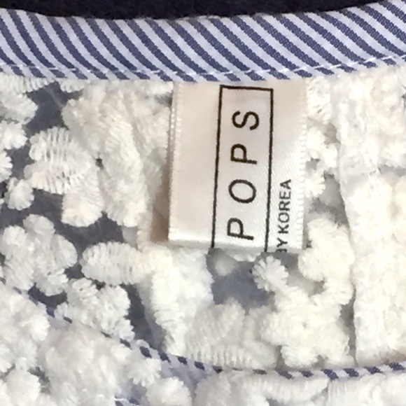 NEW Korean Sheer Embroidered Top - Picture 8 of 8